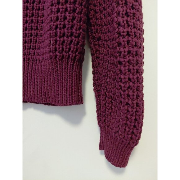Wrap London Raglan Sweater Pullover Size 4 Eggplant - Picture 7 of 9
